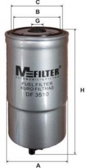 Фильтр топливный Daily 2.8JTD 99-/3.0JTD 07- M-FILTER DF 3510 (фото 1)