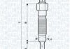 Свеча накала KIA PREGIO MITSUBISHI LANCER V, GALANT, PAJERO 02- [062900064304] MAGNETI MARELLI UC47A (фото 1)