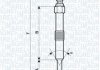 Свеча накала LAND ROVER DISКрышкаY II, DEFENDER SW [062900067304] MAGNETI MARELLI UC50A (фото 1)