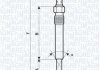 Свеча накала MERCEDES, OPEL,PEUGEOT, SEAT [062900003304] MAGNETI MARELLI UX16A (фото 1)