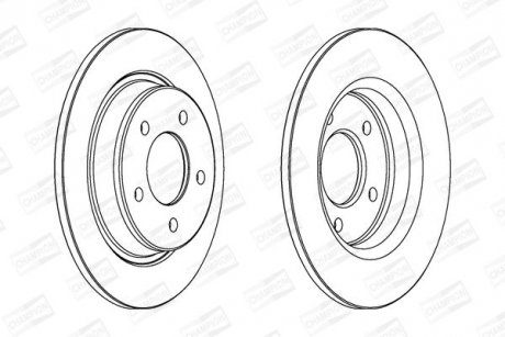 MAZDA Диск тормозной задн.&quot;15&quot; Mazda 3/5 1.8/2.0/2.3 CHAMPION 563043CH