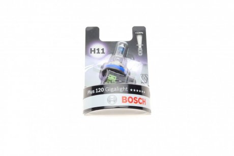 H11 Gigalight PLUS 120% Автолампа 1шт. (блистер упаковка) BOSCH 1987301133