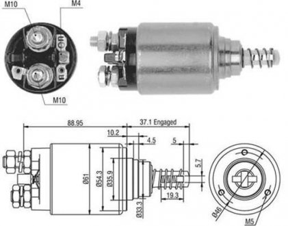 Соленоид IVECO,RENAULT - BOSCH [940113050402] MAGNETI MARELLI AME0402