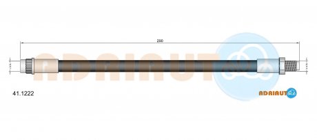 RENAULT Шланг тормозной передн. R19, зад R21 310mmm ADRIAUTO 41.1222 (фото 1)