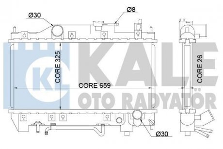 KALE TOYOTA Радиатор охлаждения с АКПП Avensis 2.0 97- KALE OTO RADYATOR 342190 (фото 1)