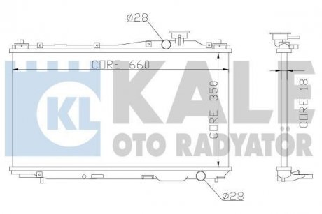 KALE HONDA Радиатор охлаждения Civic VII 1.4/1.7 01- KALE OTO RADYATOR 357000