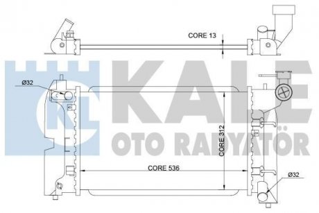 KALE TOYOTA Радиатор охлаждения Corolla 1.4/1.6 01- KALE OTO RADYATOR 366200 (фото 1)