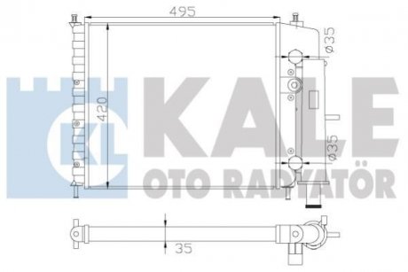 KALE FIAT Радиатор охлаждения Brava,Marea 1.4/1.6 KALE OTO RADYATOR 342270