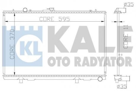 KALE MITSUBISHI Радиатор охлаждения L200 2.5D 96- KALE OTO RADYATOR 362200