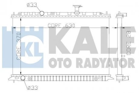 KALE KIA Радиатор охлаждения Rio II 1.4/1.6 05- KALE OTO RADYATOR 359100 (фото 1)