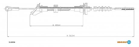 FIAT Трос сцепления Panda 750/1000/4x ADRIAUTO 11.0156 (фото 1)