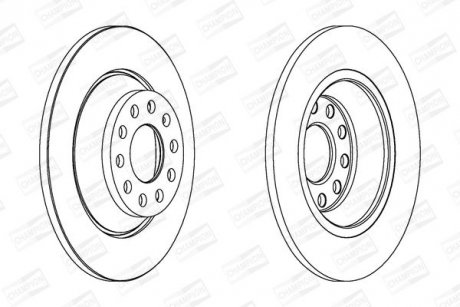 VW Диск тормозной задний Audi A6 04- CHAMPION 562438CH