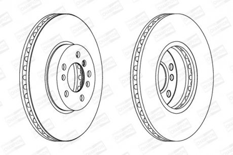 BMW Диск тормозной передн.X5 E53 00- CHAMPION 562134CH-1