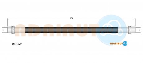 AUDI Шланг тормозной задн. 80 91-, A4,A6 164мм ADRIAUTO 03.1227 (фото 1)