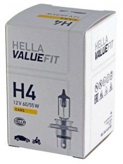 Лампа накаливания VALUEFIT, H4 12V 60/55W P 43t HELLA 8GJ 242 632-081 (фото 1)