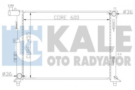 KALE HYUNDAI Радиатор охлаждения i30,Elantra,Kia Ceed 1.4/1.6 06- KALE OTO RADYATOR 341980 (фото 1)