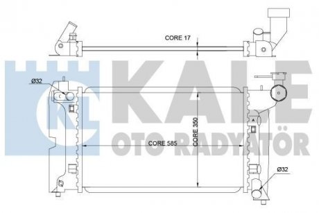 KALE TOYOTA Радиатор охлаждения Avensis,Corolla 1.4/1.8 01- KALE OTO RADYATOR 366900 (фото 1)
