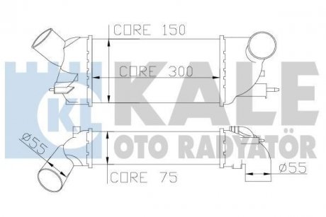 KALE CITROEN Интеркулер C5 III,Peugeot 407 1.6/2.0HDI 08- KALE OTO RADYATOR 343900 (фото 1)