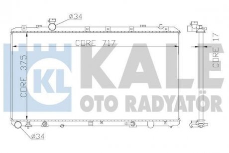 KALE SUZUKI Радиатор охлаждения SX4 1.6 06-,Fiat Sedici KALE OTO RADYATOR 342120