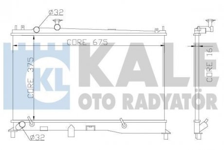 KALE MAZDA Радиатор охлаждения с АКПП Mazda 6 2.0 02- KALE OTO RADYATOR 360000