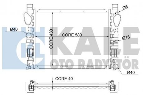 KALE DB Радиатор охлаждения S-Class W220 3.2/6.0 99- KALE OTO RADYATOR 351800