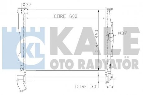 KALE BMW Радиатор охлаждения 1/3 E90,X1 E84 2.0/3.0 KALE OTO RADYATOR 348700 (фото 1)