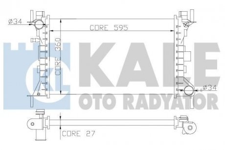KALE FORD Радиатор охлаждения Focus 1.8DI/TDCi 99- KALE OTO RADYATOR 349700