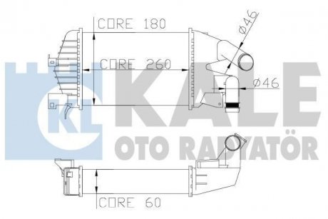 KALE OPEL Интеркулер Astra H,Zafira B 1.3/1.9CDTI KALE OTO RADYATOR 345800 (фото 1)