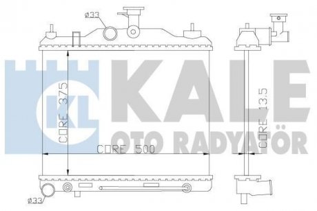 KALE HYUNDAI Радиатор охлаждения Getz 1.3/1.4 02- KALE OTO RADYATOR 369600