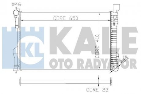 KALE DB Радиатор охлаждения W203 1.8/5.5 00- KALE OTO RADYATOR 360600