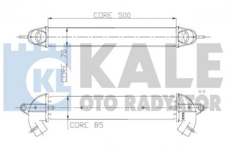 KALE FIAT Интеркулер Doblo 1.3/1.9JTD 01- KALE OTO RADYATOR 157000