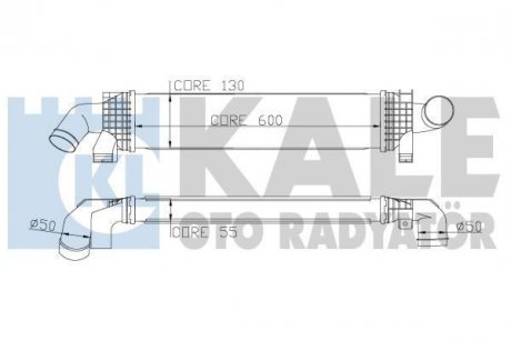 KALE FORD Интеркулер C-Max,Focus II,III,Kuga I,II,Mondeo IV,S-Max 1.6/2.0TDCi 04- KALE OTO RADYATOR 346900 (фото 1)