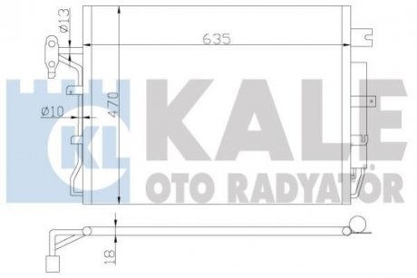 KALE LANDROVER Радиатор кондиционера Discovery III,Range Rover Sport 2.7TD 04- KALE OTO RADYATOR 378000