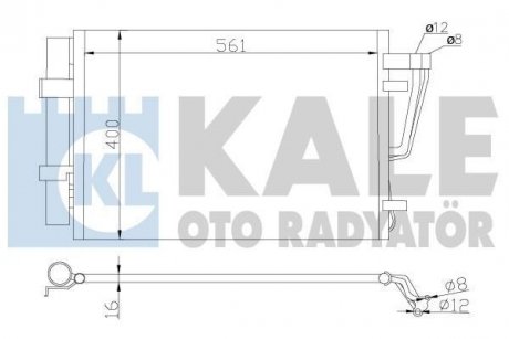 KALE HYUNDAI Радиатор кондиционера Elantra,i30,Kia Ceed 06- KALE OTO RADYATOR 379200 (фото 1)