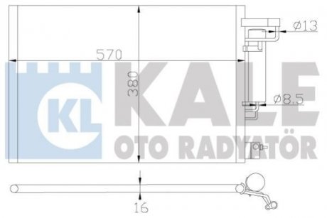 KALE FORD Радиатор кондиционера с осушителем Fiesta VI 08- KALE OTO RADYATOR 342870