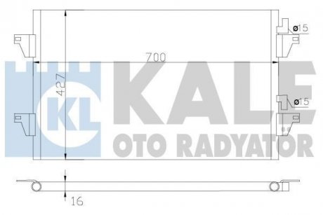 KALE RENAULT Радиатор кондиционера Espace IV,Laguna II 01- KALE OTO RADYATOR 342590 (фото 1)