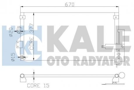 KALE HONDA Радиатор кондиционера Civic VIII 1.3/1.8 06- KALE OTO RADYATOR 386900 (фото 1)