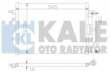 KALE RENAULT Радиатор кондиционера Clio III,Modus 05- KALE OTO RADYATOR 342585