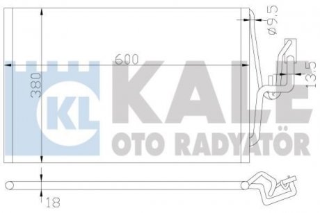 KALE OPEL Радиатор кондиционера Combo Tour,Corsa C KALE OTO RADYATOR 382000 (фото 1)