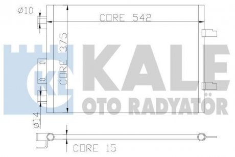 KALE RENAULT Радиатор кондиционера Clio II 01- KALE OTO RADYATOR 342835 (фото 1)