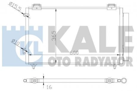 KALE TOYOTA Радиатор кондиционера Corolla 02- KALE OTO RADYATOR 383100 (фото 1)