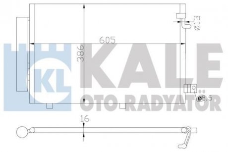 KALE FORD Радиатор кондиционера Fiesta VI 08- KALE OTO RADYATOR 342860 (фото 1)