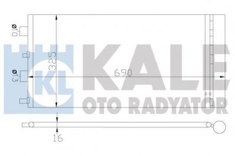 KALE RENAULT Радиатор кондиционера Duster 10- KALE OTO RADYATOR 342840 (фото 1)