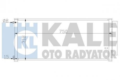 KALE HONDA Радиатор кондиционера Jazz II 03- KALE OTO RADYATOR 392000