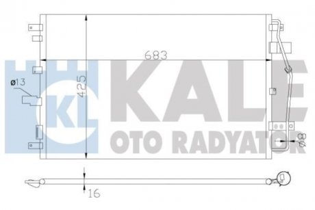 KALE VOLVO Радиатор кондиционера XC90 I 02- KALE OTO RADYATOR 342650 (фото 1)
