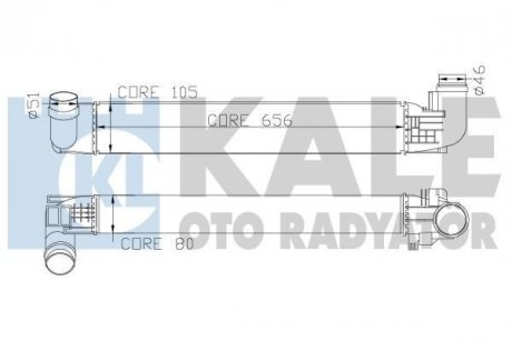 KALE RENAULT Интеркулер Duster 1.5dCi 10- KALE OTO RADYATOR 345090 (фото 1)