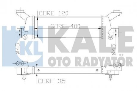 KALE DB Интеркулер W168,Vaneo 1.6/1.9 01- KALE OTO RADYATOR 347900 (фото 1)