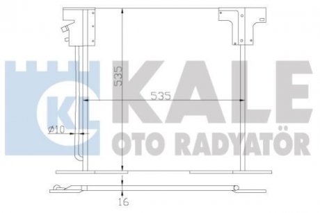 KALE DB Радиатор кондиционера Vito 96-03 KALE OTO RADYATOR 381200