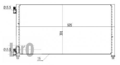 Радіатор кондиціонера DOBLO/PUNTO II 1.3 MJTD/1.2 i 99- LORO DEPO 016-016-0008