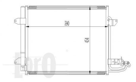 Радіатор кондиціонера Caddy 04-/Touran 03- LORO DEPO 053-016-0017